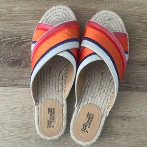 Diane Von Furstenburg flat espadrilles made in Spain. Worn 1x.